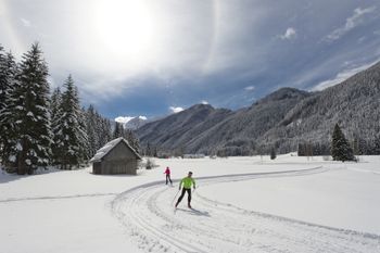 Langlaufen im Naturschutzgebiet Bodental ist aufgrund der schönen Landschaft ein besonderes Vergnügen.