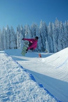Die Halfpipe im Snowpark