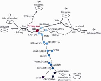 Anfahrt ins Skigebiet
