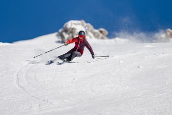 Sportliche Abfahrt am Nebelhorn