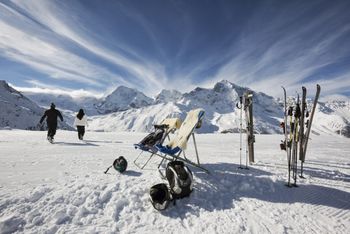 Nahe der Madritschhütte gibt es eine Half Pipe und einen Funpark.