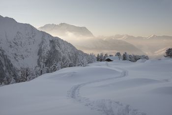 Schneebedecktes Zillertal
