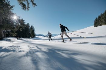 Langlauf Loipe auf dem Sparenmoos