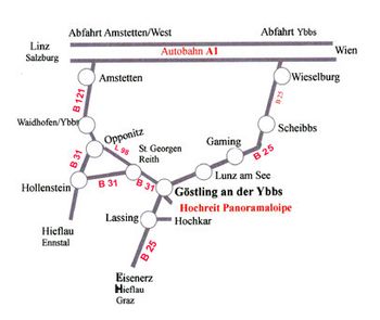 Das Langlaufzentrum Hochreit liegt südlich von Göstling an der Ybbs.
