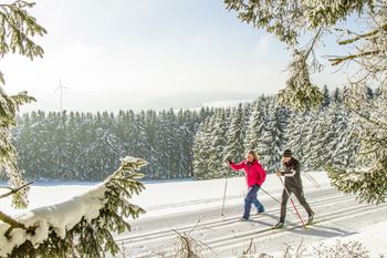 Rund 20 Loipenkilometer führen durch die verschneite Landschaft auf der Pastorenwiese.