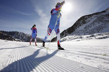 Die Höhenloipen am Schnalstaler Gletscher sind ideal zum Trainieren!