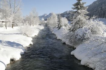 Die Sonnenloipe Sillian verläuft entlang der Drau