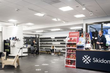 Equipment can be rented on site in the ski store.