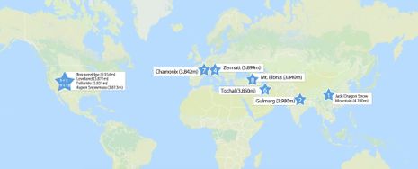 The 10 highest ski resorts in the world.