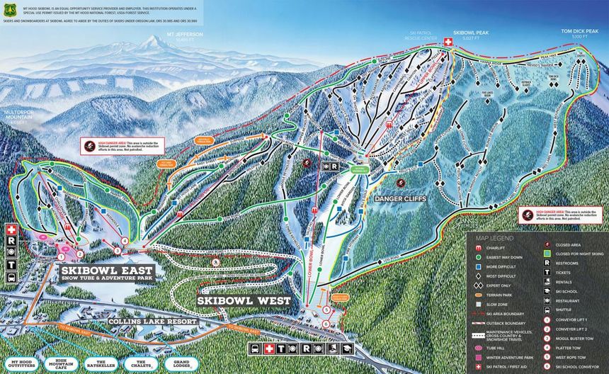 Trail Map Mt Hood SkiBowl