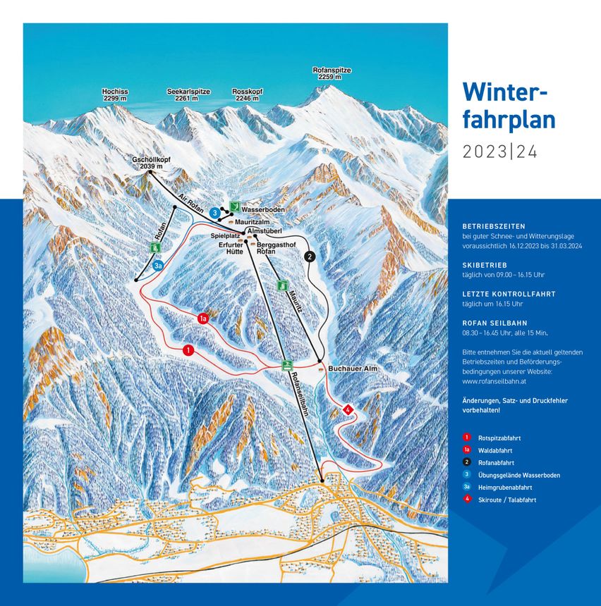 Trail Map Maurach at Lake Achensee - Rofan