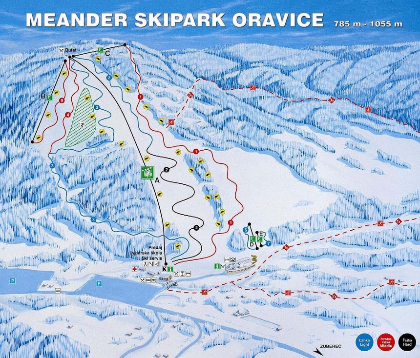 Trail Map Meander Skipark Oravice