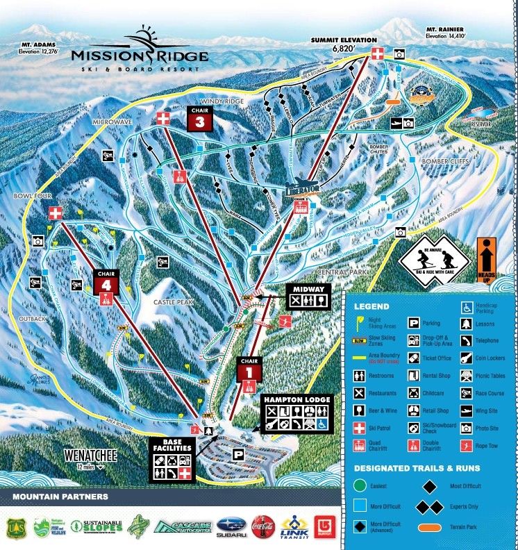 Trail Map Mission Ridge Ski Area