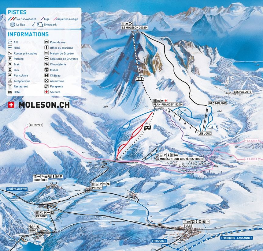 Trail Map Moleson sur Gruyeres