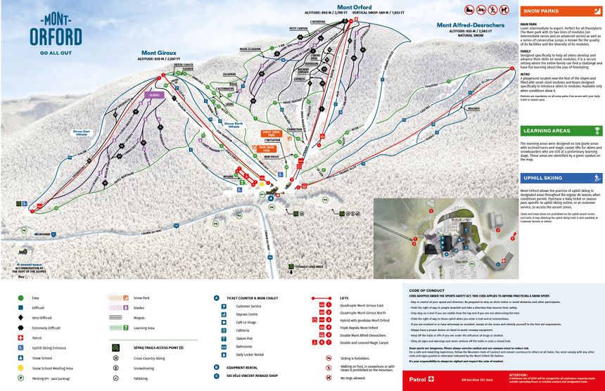 Trail Map Mont Orford