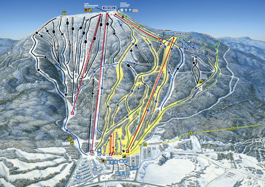Trail Map Mont Sainte Anne