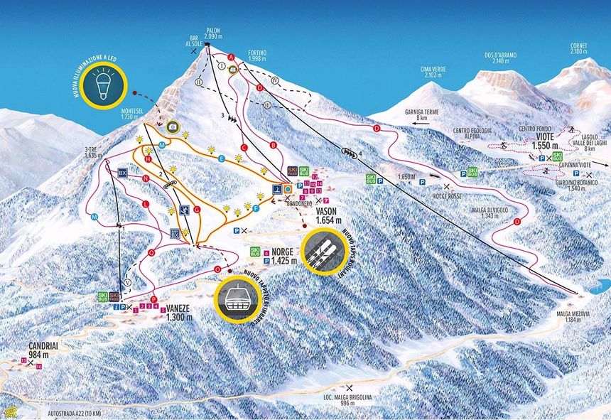 Trail Map Monte Bondone