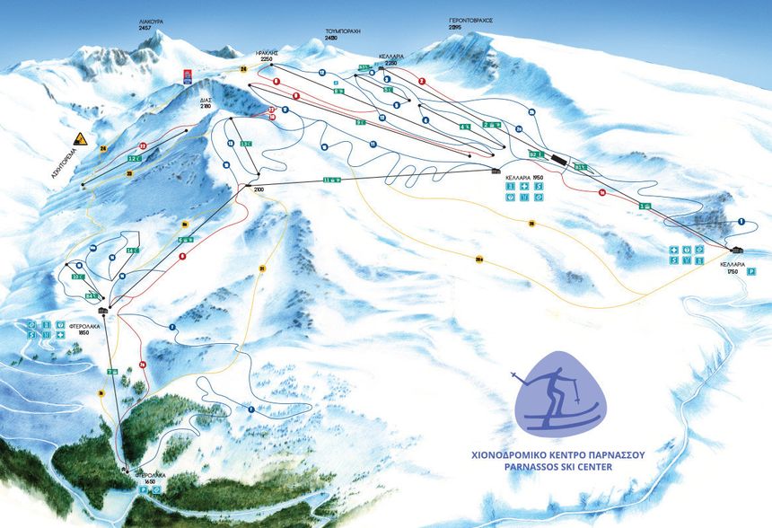 Trail Map Mount Parnassos