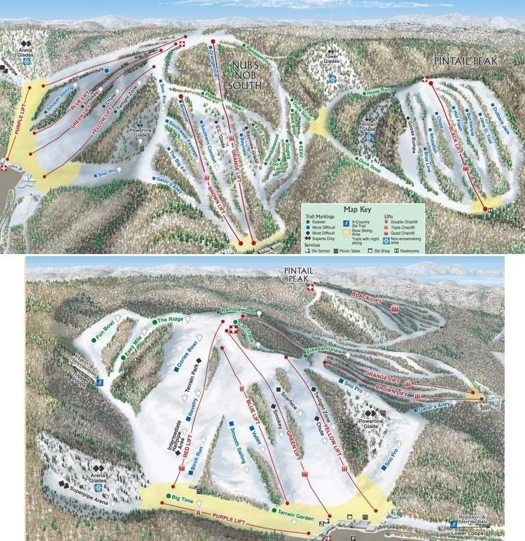 Trail Map Nubs Nob Ski Area