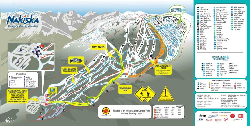 Trail Map Nakiska Ski Resort