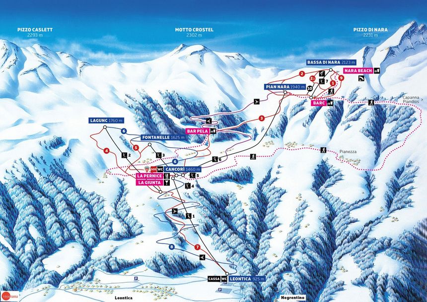 Trail Map Nara Leontica Cancori
