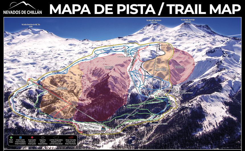 Trail Map Nevados de Chillan