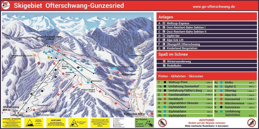 Trail Map Ofterschwang - Gunzesried
