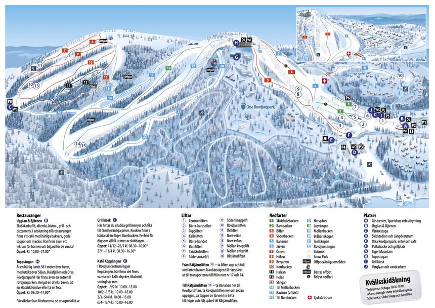 Trail Map Orsa Grönklitt