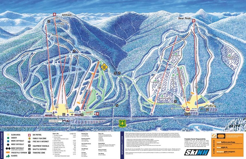 Trail Map Attitash Resort