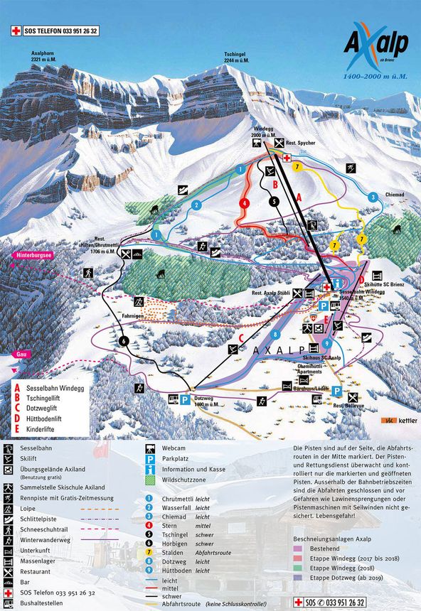 Trail Map Axalp Brienz