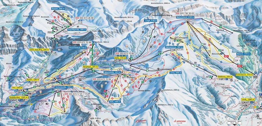 Trail Map Adelboden Lenk