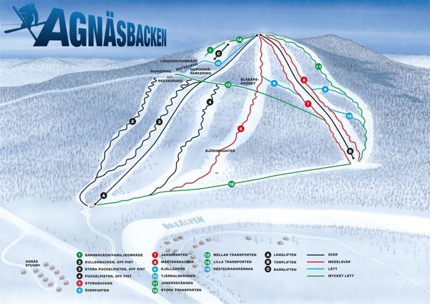 Trail Map Agnäsbacken