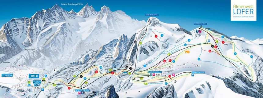 Trail Map Almenwelt Lofer