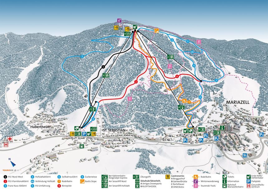 Trail Map Alp Bürgeralpe Mariazell