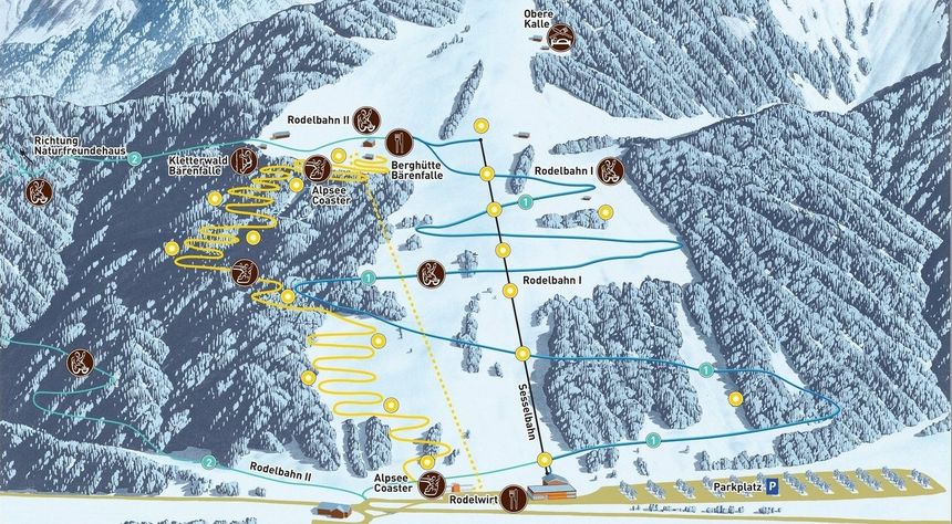 Trail Map Alpsee Mountain World