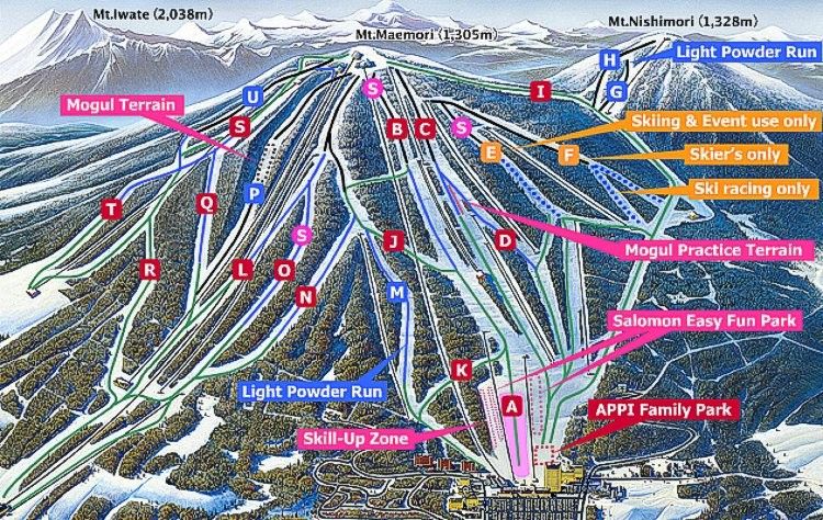 Trail Map Appi Kogen