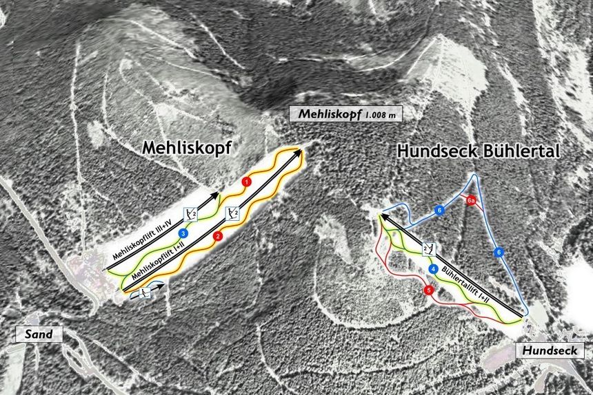 Trail Map Bühlertallift Hundseck