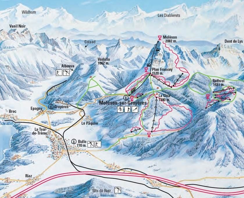 Trail Map Bulle La Chia