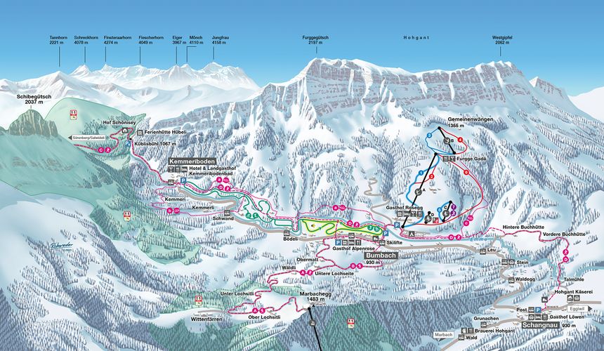 Trail Map Bumbach Schangnau
