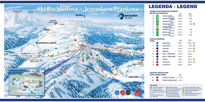 Trail Map Bachledka Ski and Sun