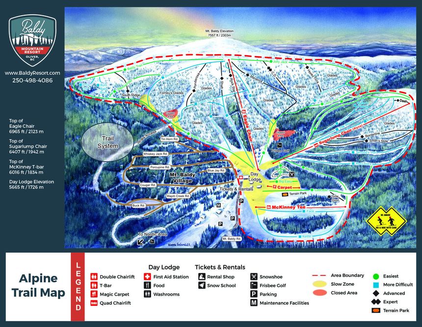 Trail Map Baldy Mountain Resort