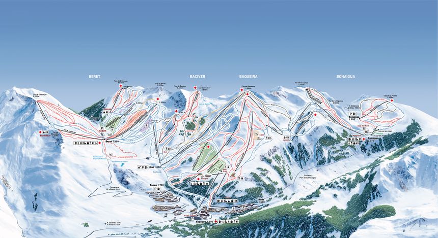 Trail Map Baqueira Beret