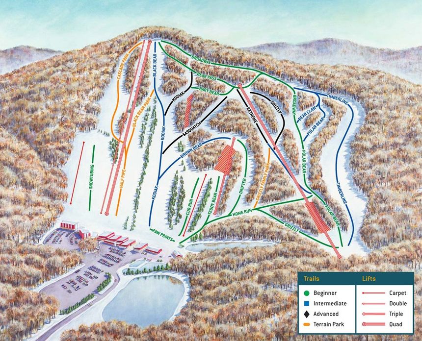 Trail Map Bear Creek Mountain Resort