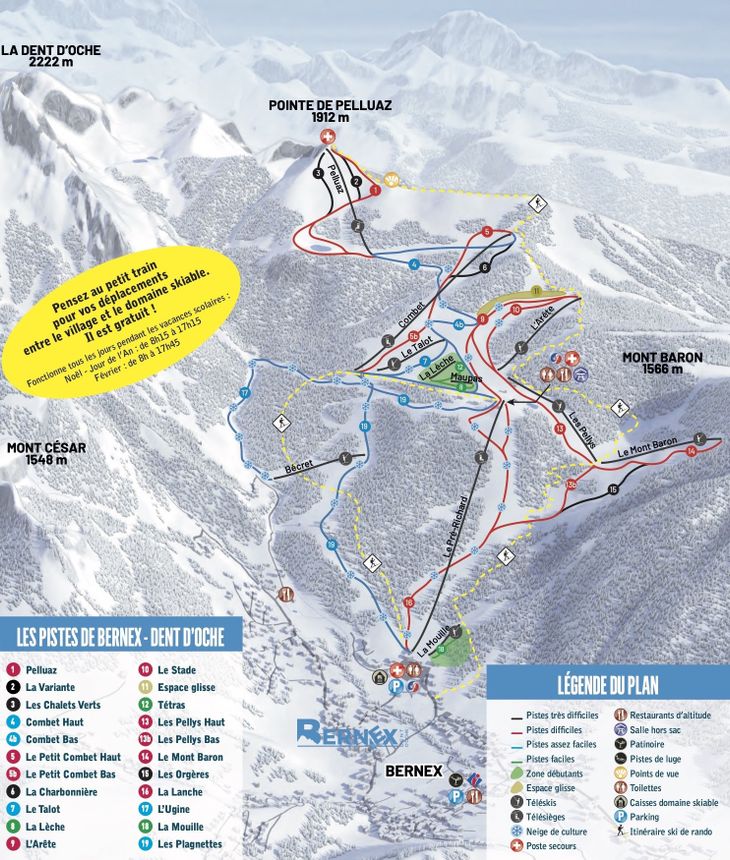 Trail Map Bernex Dent d Oche