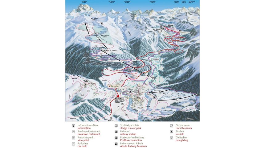 Trail Map Bergün Filisur