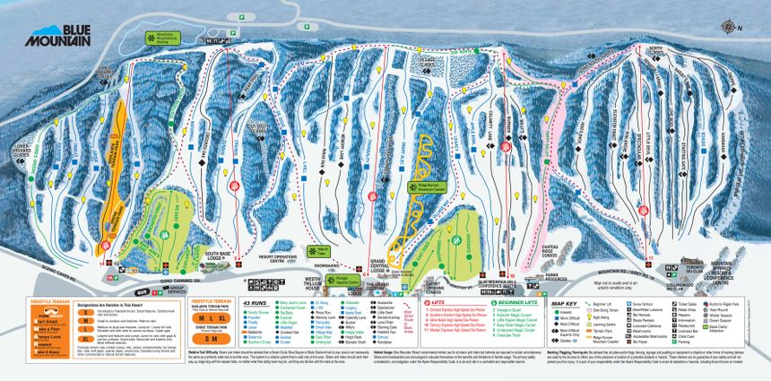 Trail Map Blue Mountain Resort