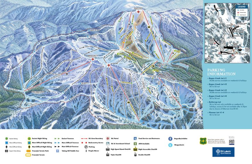 Trail Map Bogus Basin