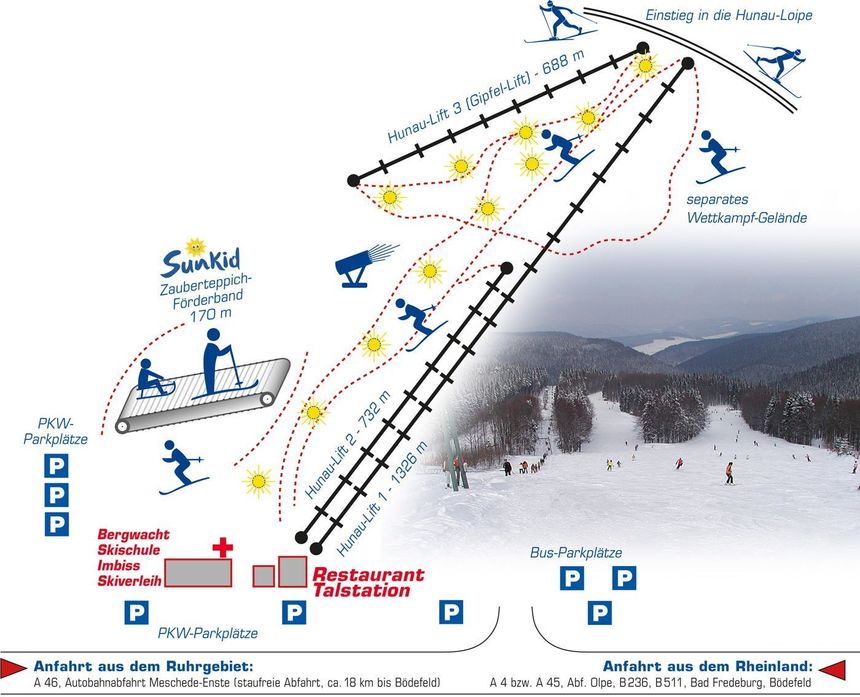 Trail Map Bödefeld Hunau