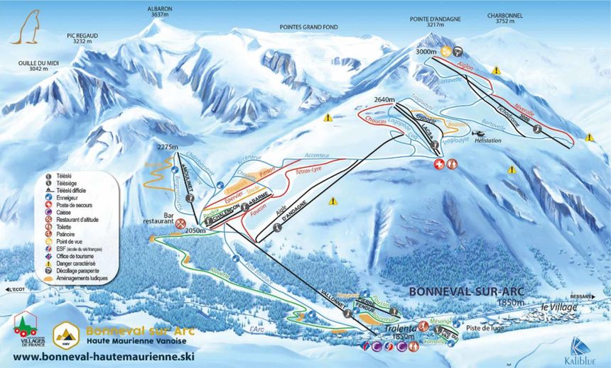 Trail Map Bonneval sur Arc