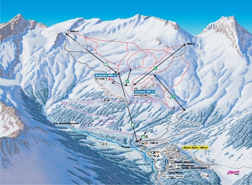 Trail Map Bosco Gurin